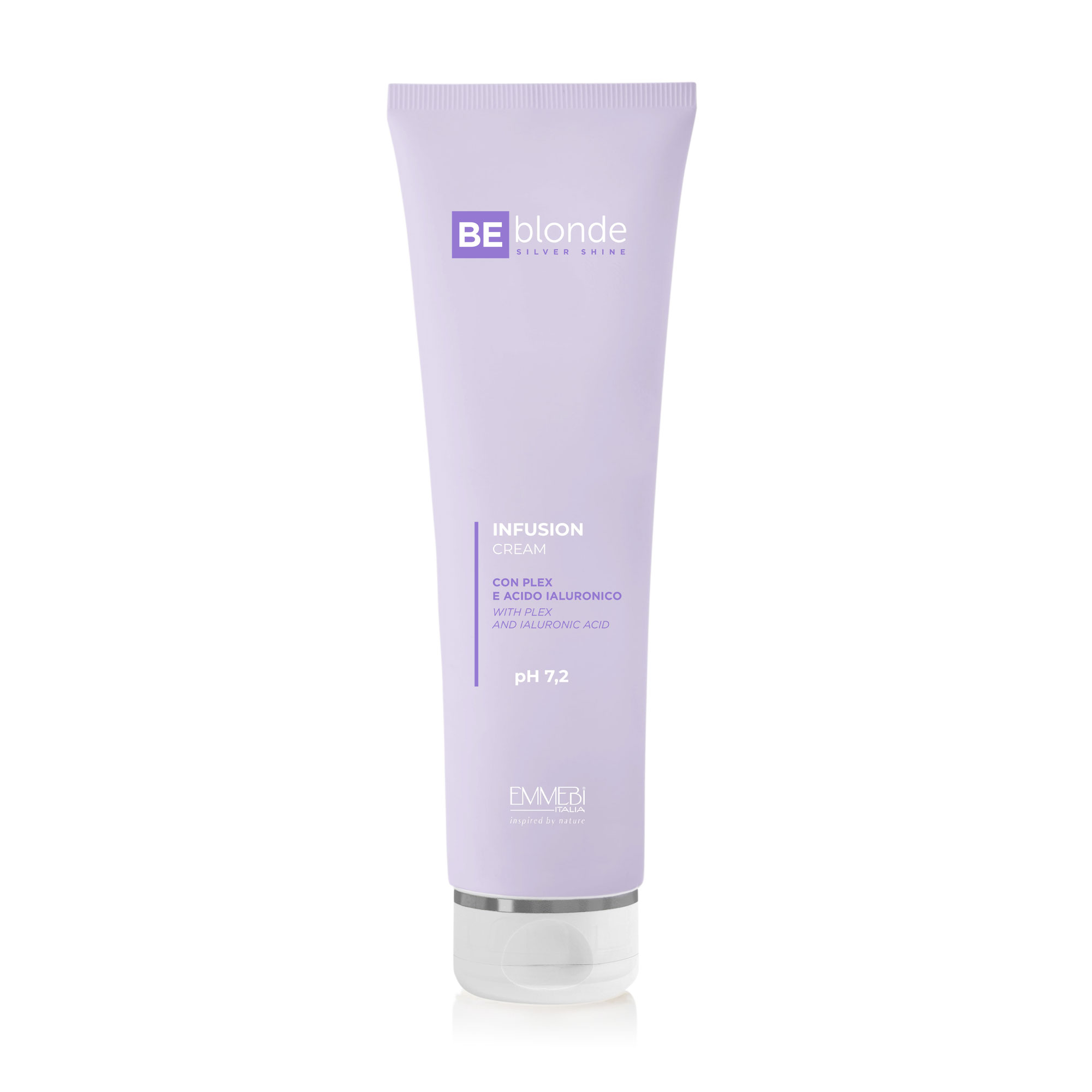Незмивний термозахисний крем-блиск для волосся Emmebi Italia Be Blonde Silver Shine Infusion Cream pH 7.2, 150 мл
