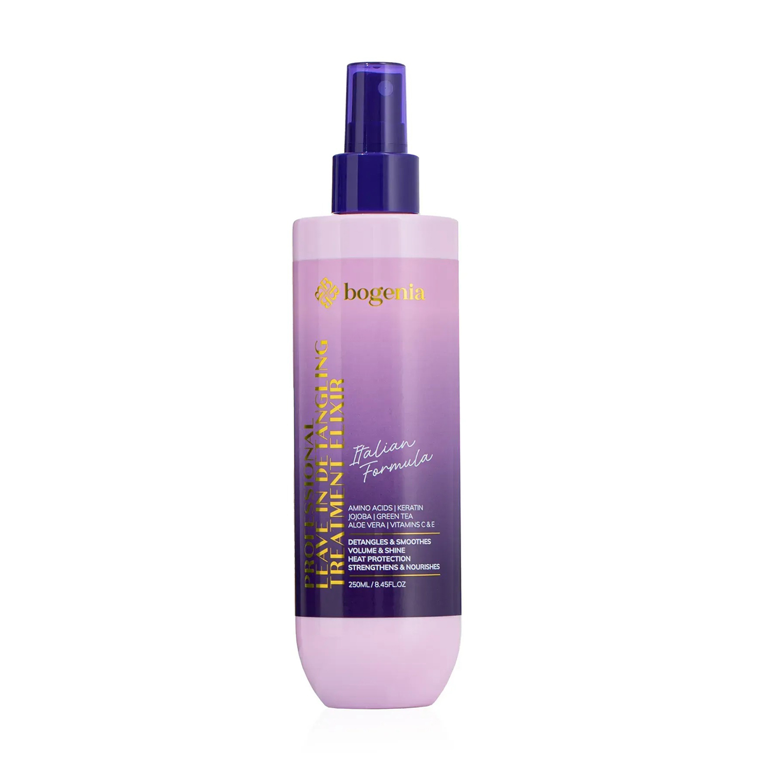 Спрей-еліксір для волосся Bogenia Professional Leave In Detangling Treatment Elixir, 250 мл