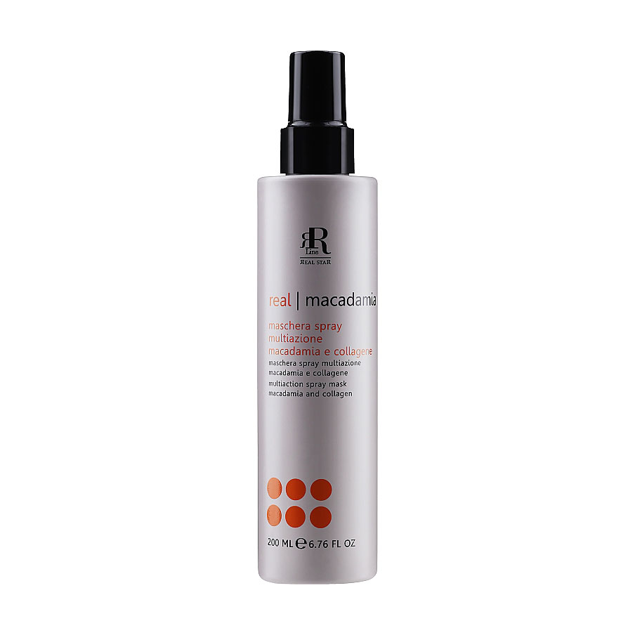Живильна спрей-маска для волосся RR Line Macadamia Star Nourishing Spray з олією макадамії та колагеном, 200 мл